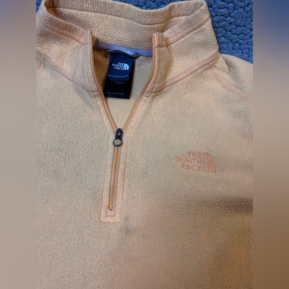 The North Face Pullover Fleece Jacket Juniors Size Large Peach Color - Picture 5 of 12